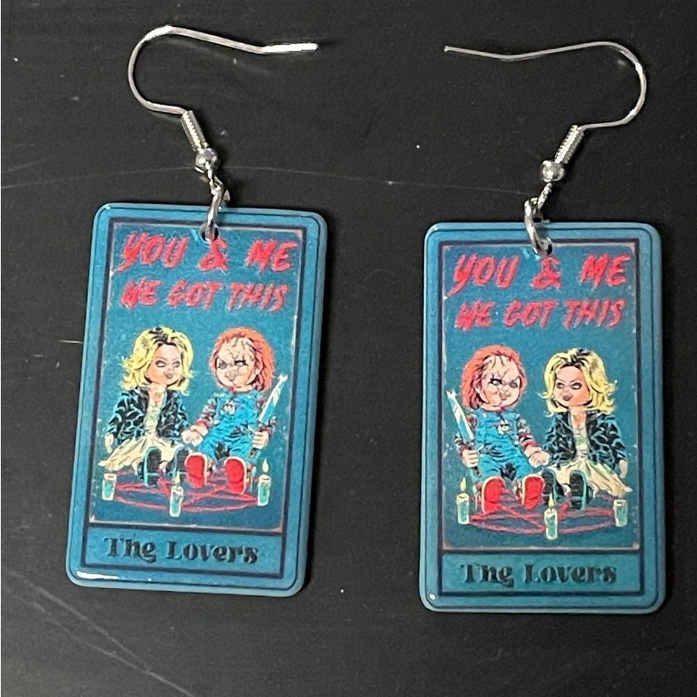 The lovers card Chucky earrings